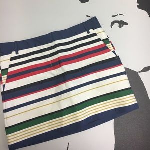 J Crew Striped Mini Skirt Sz 6