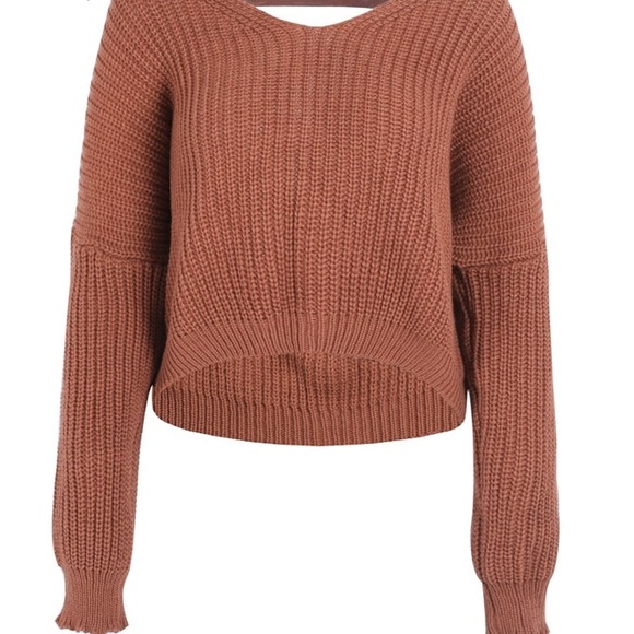 'Brooke' Lace Up Sweater - Picture 3 of 5