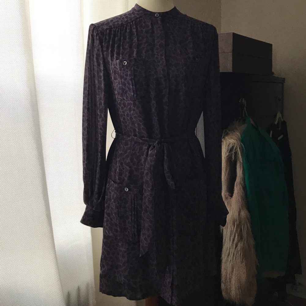 Norman Ambrose purple silk dress