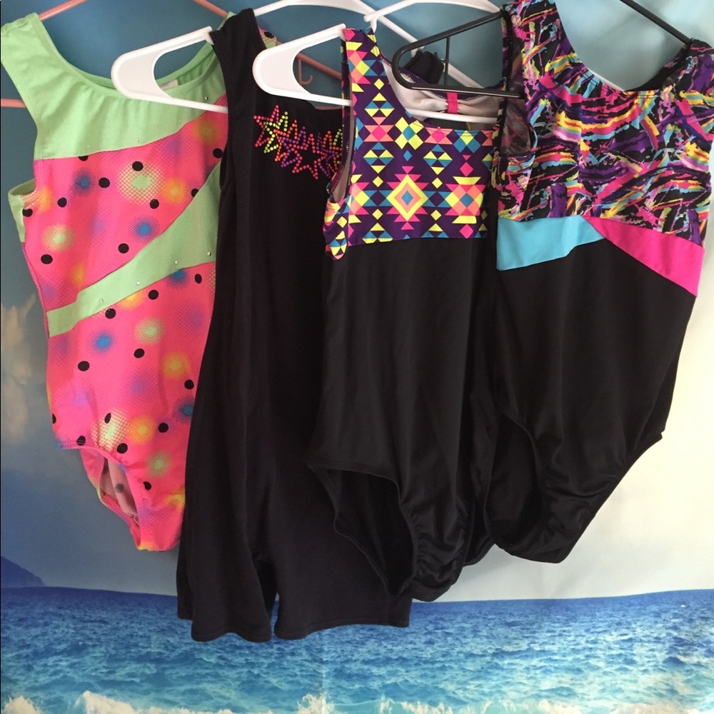 4 pack of gymnastics leotards
