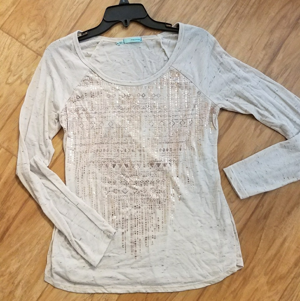 Long sleeve Aztec print shirt