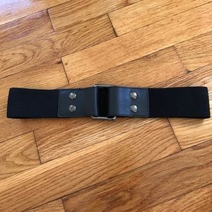 BCBGMAXAZRIA Runway Black Elastic Belt