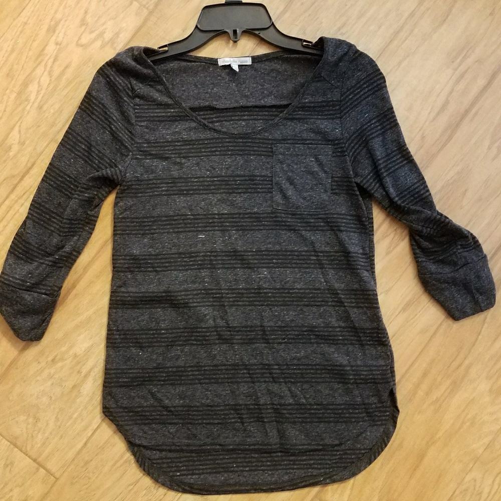 Grey stripped top