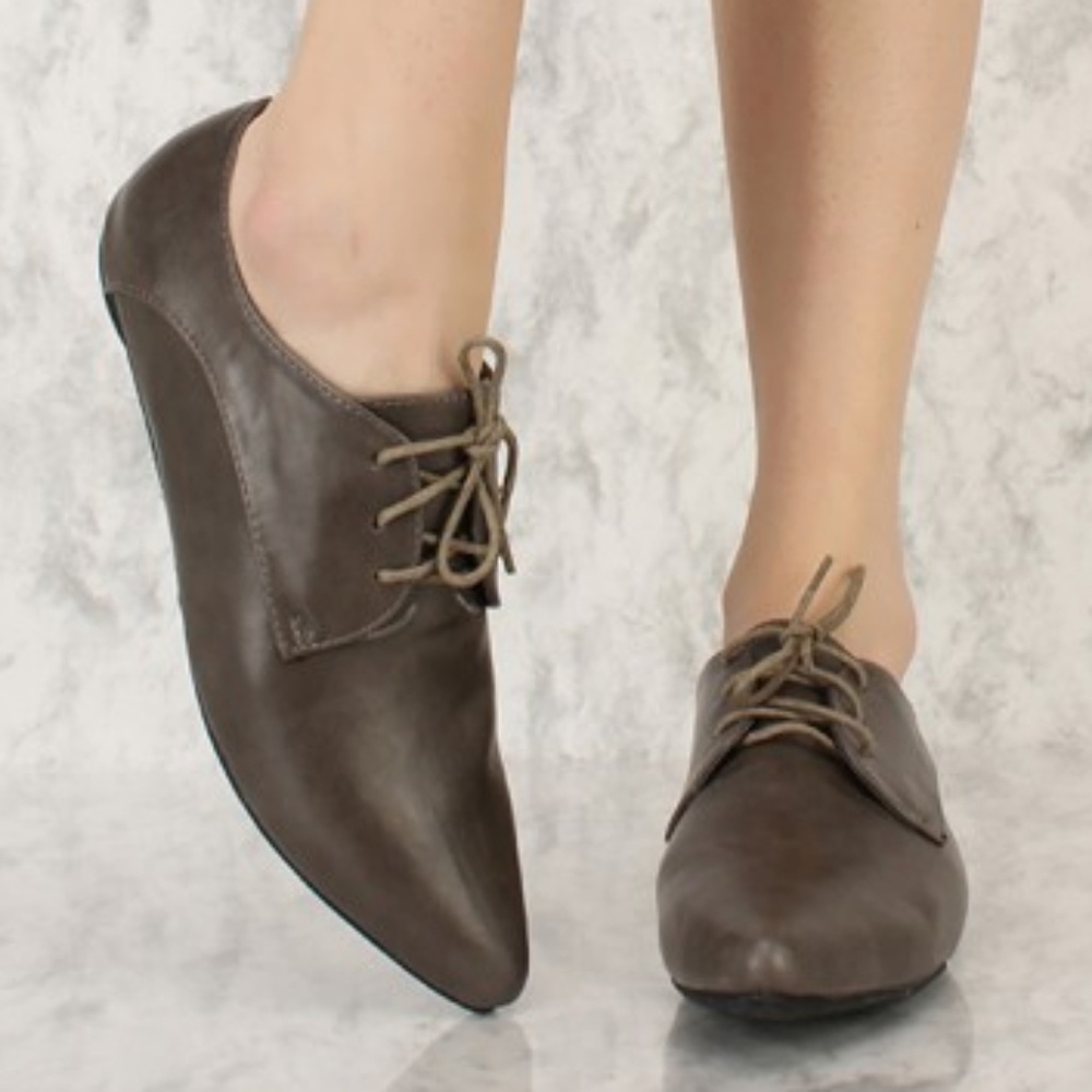 Pointed Toe Oxfords Brown Classic - Picture 5 of 5