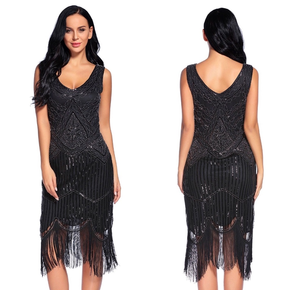 5 ⭐️ Rated Sequin Flapper Dress - Black