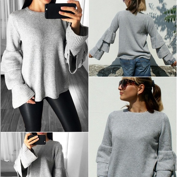 'Reina' Flare Sleeve Sweater - Picture 8 of 8