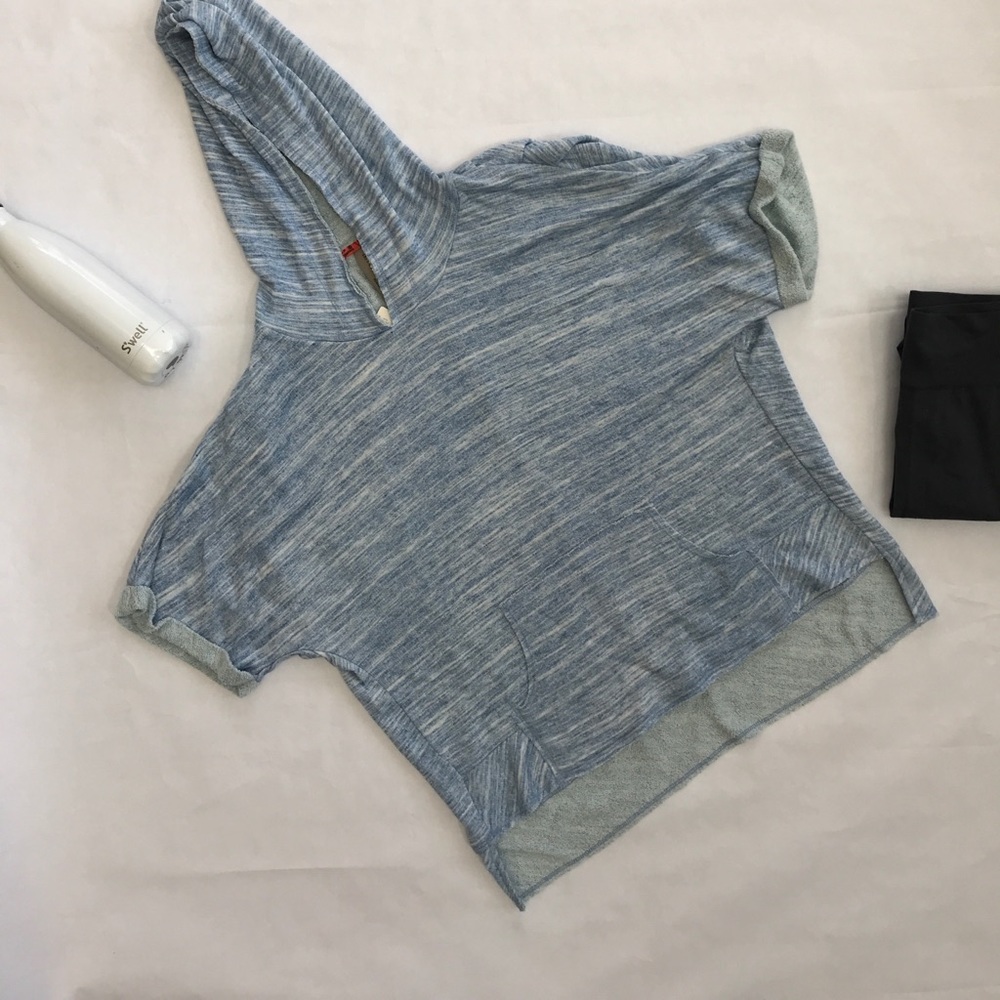 NWT Anthropologie short sleeve space dye hoodie