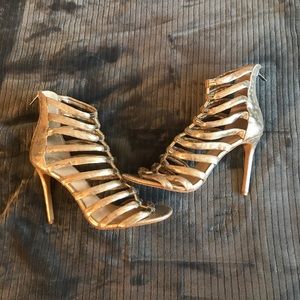 Vince Camuto Gold Cage Sandal