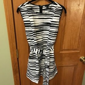 Zebra print belted top