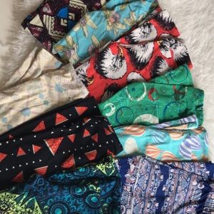 Lot of 9 used kids s/m Lularoe leggings