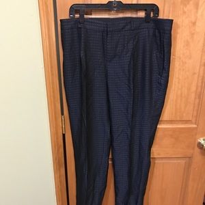 Banana Republic navy print ankle length pant