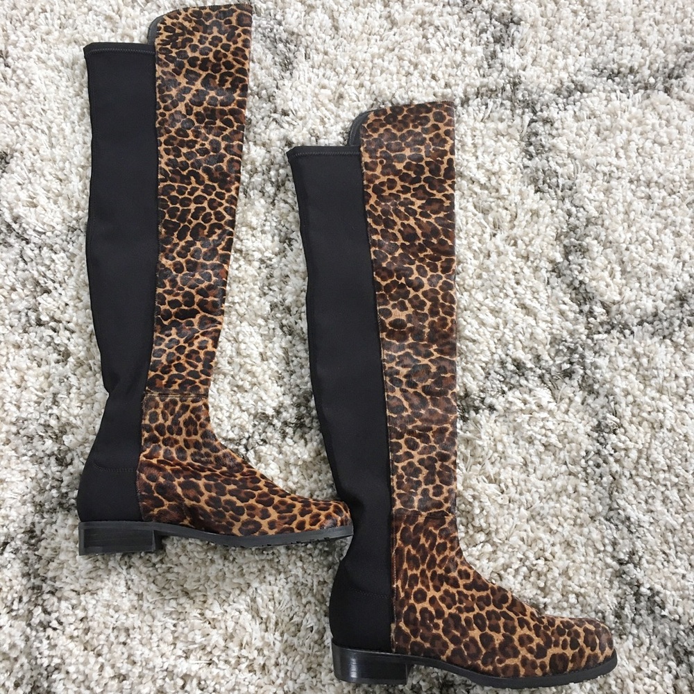Stuart Weitzman Calf Hair Over The Knee Boots - Picture 3 of 7