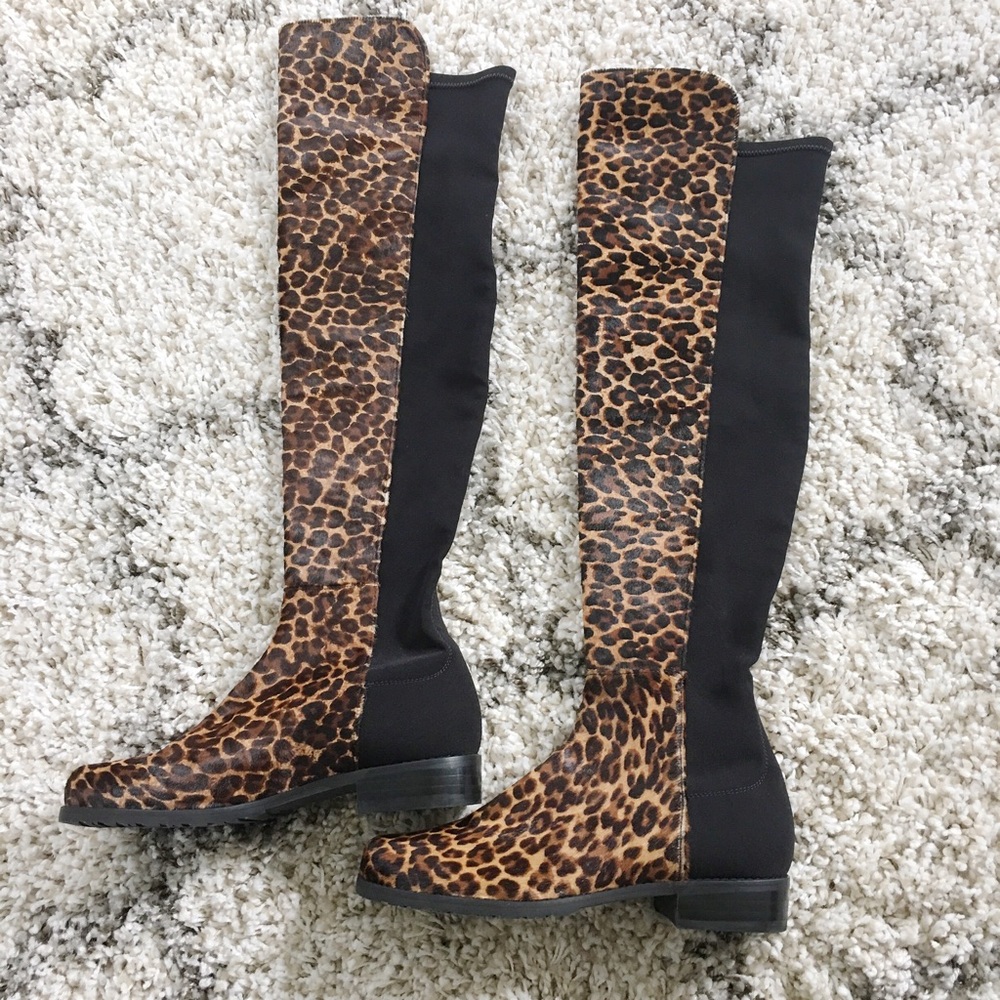 Stuart Weitzman Calf Hair Over The Knee Boots - Picture 4 of 7