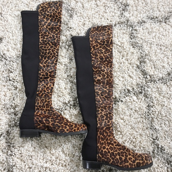 Stuart Weitzman Calf Hair Over The Knee Boots - Picture 3 of 7