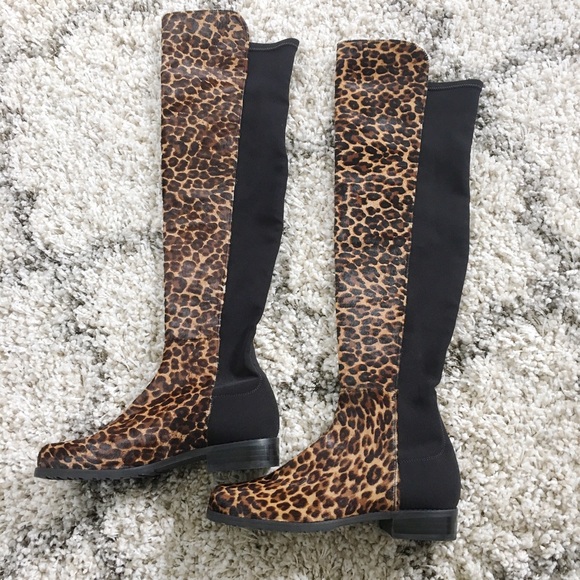 Stuart Weitzman Calf Hair Over The Knee Boots - Picture 4 of 7