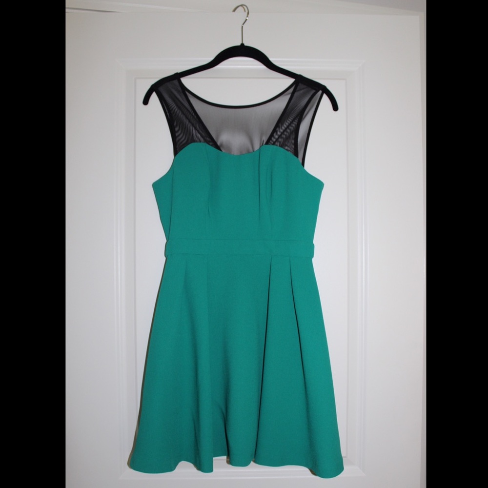 BCBGeneration Sweet Heart Mini Dress in Emerald