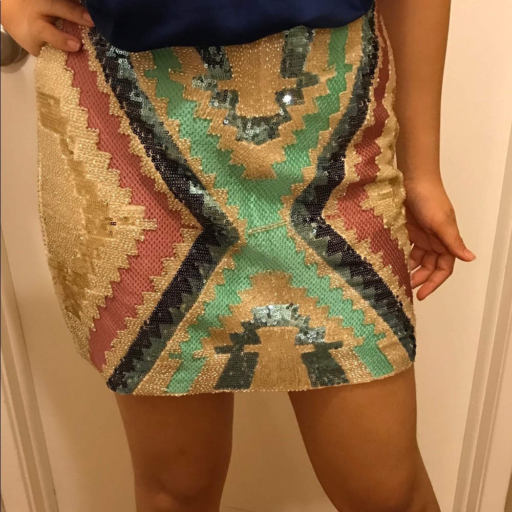 Pattern sequin mini skirt - Picture 5 of 6