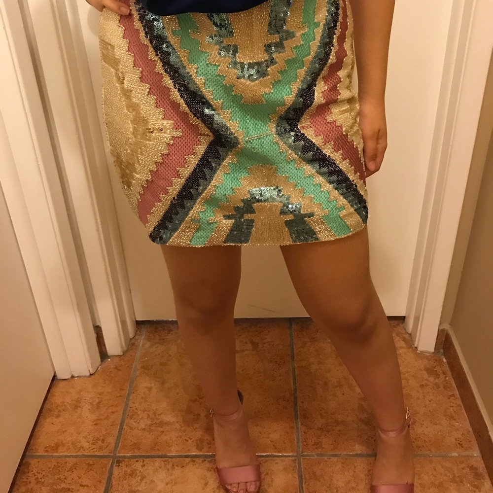 Pattern sequin mini skirt - Picture 6 of 6