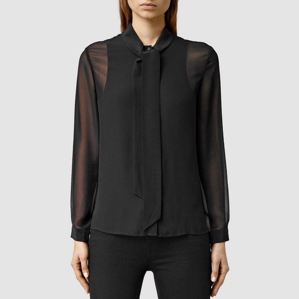AllSaints Sheer Blouse