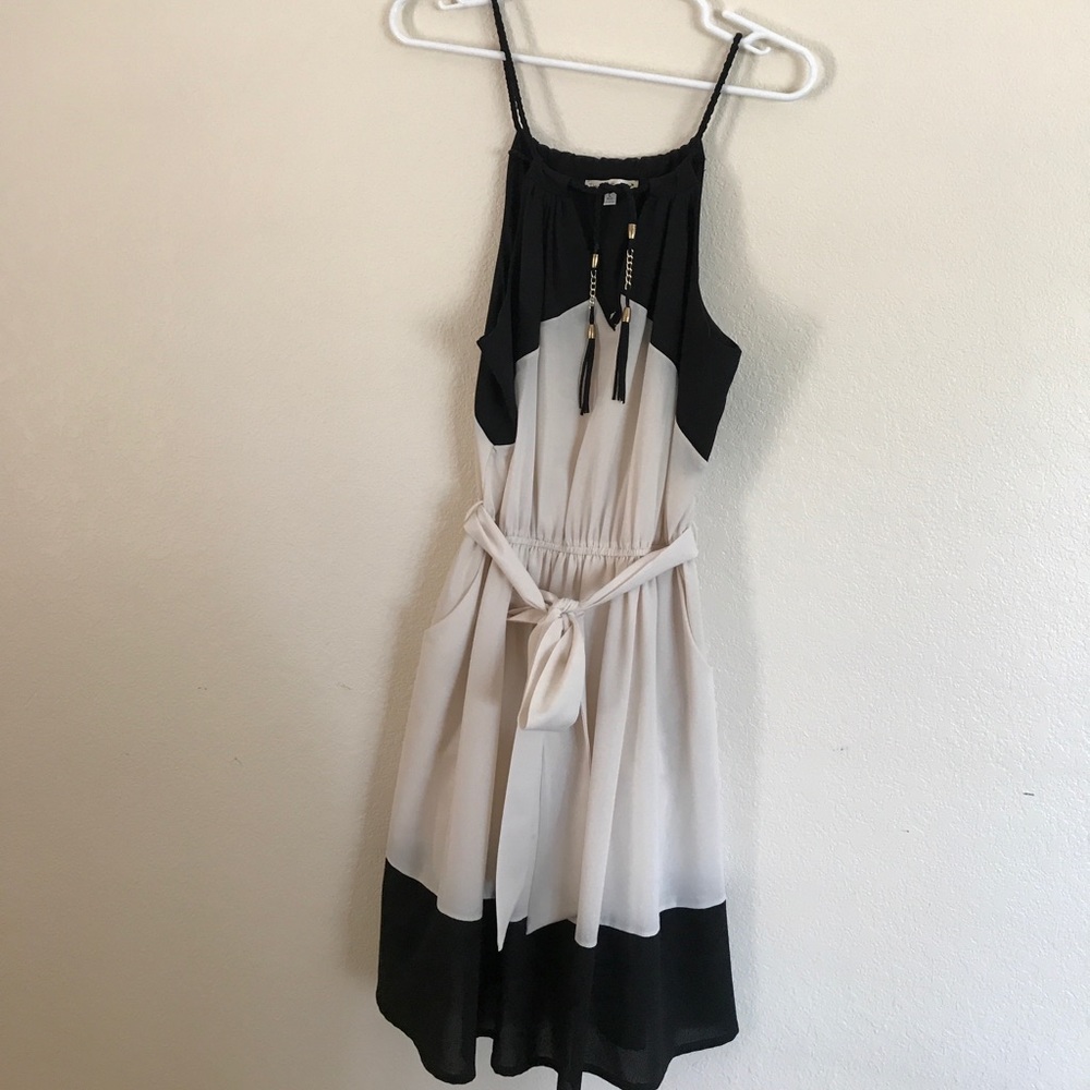 Black & cream summer dress