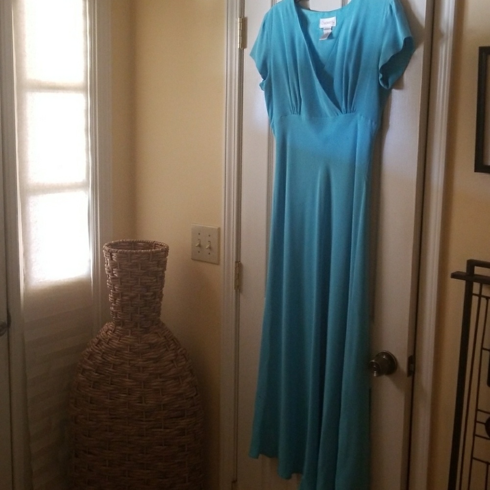 Light blue silk dress