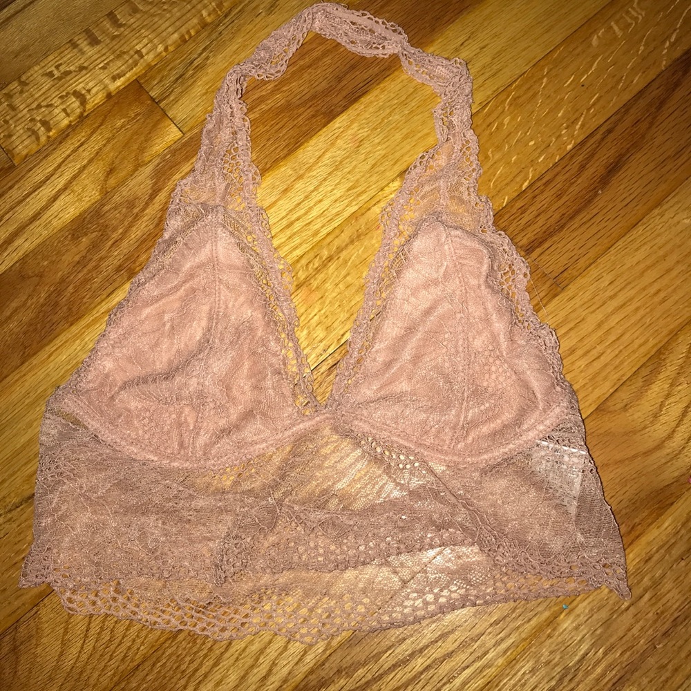 Tan halter bralette