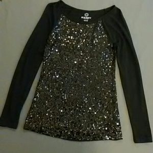 Black Old Navy Sequin front long sleeve Tshirt