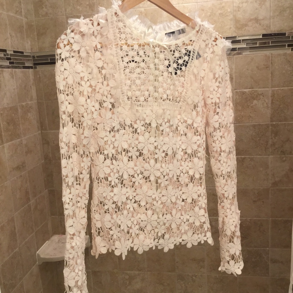 NWT Long Sleeve Lace Top
