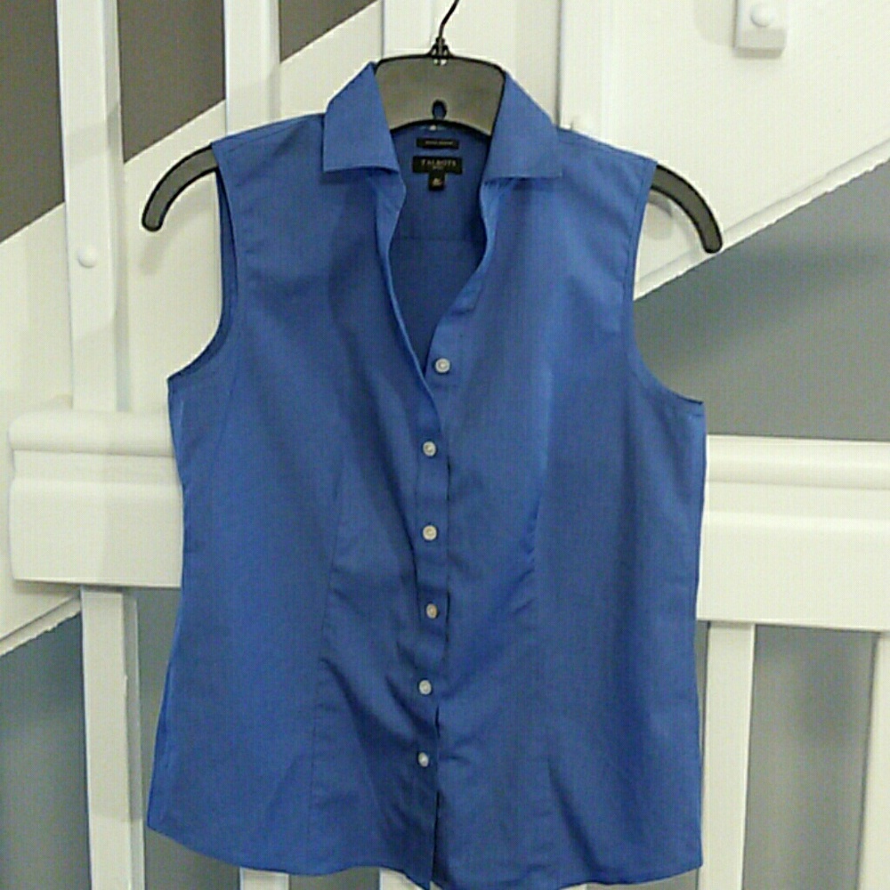 TALBOTS-BRAND-Sleeveless button down shirt