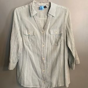 Pin stripe button down