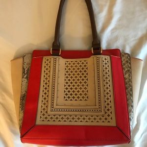 Aldo Pink and Tan Bag