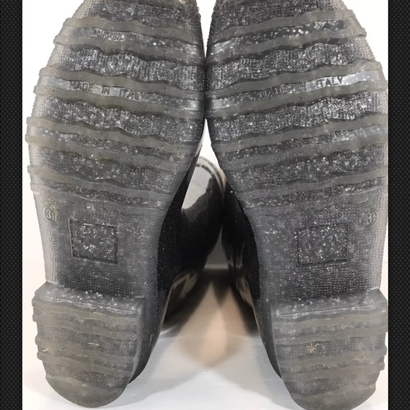 G&G Black Glitter "Wellie" Rain Boots - Picture 7 of 8