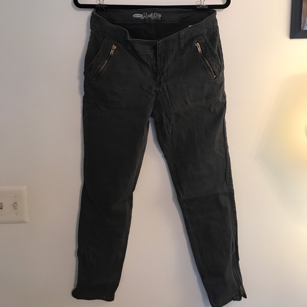Old Navy Grey Moto Pants