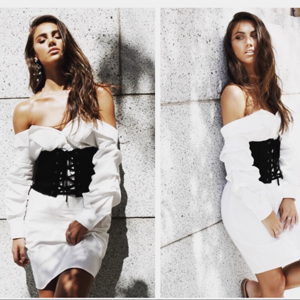 Suede Lace Up Corset Belt