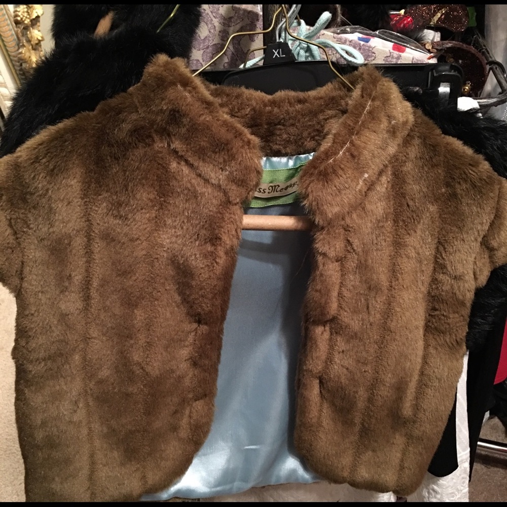 Faux mink vest!