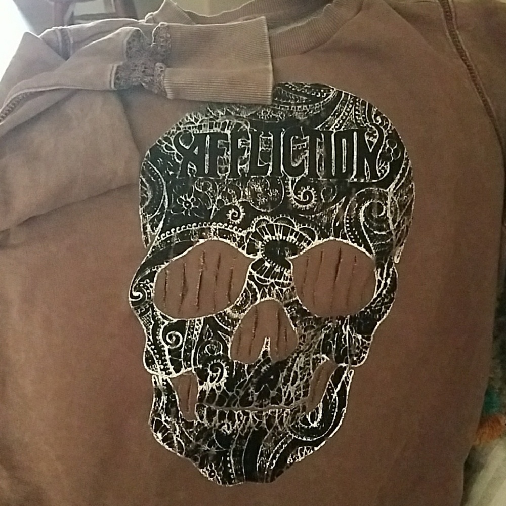 Med Affliction skull print sweatshirt