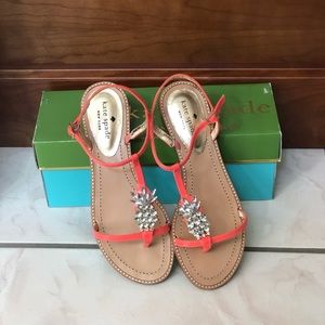 NIB Kate Spade Pineapple Flat Sandal