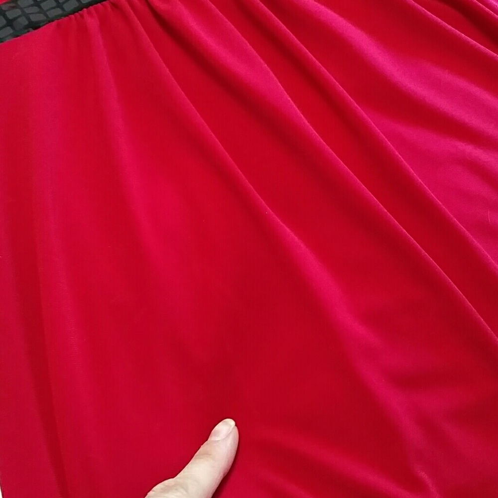 {Byer California} Flowy RED Party Dress Medium - Picture 5 of 8