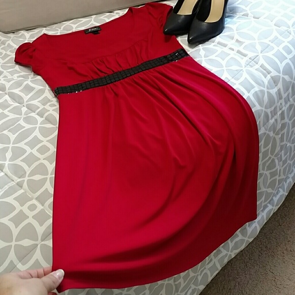 {Byer California} Flowy RED Party Dress Medium - Picture 4 of 8