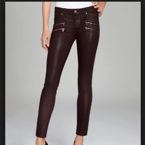 paige edgemont coated jeans