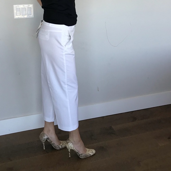 Lightweight White Modern Culottes Plus - Picture 4 of 8