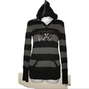 Roxy striped hooded sweater