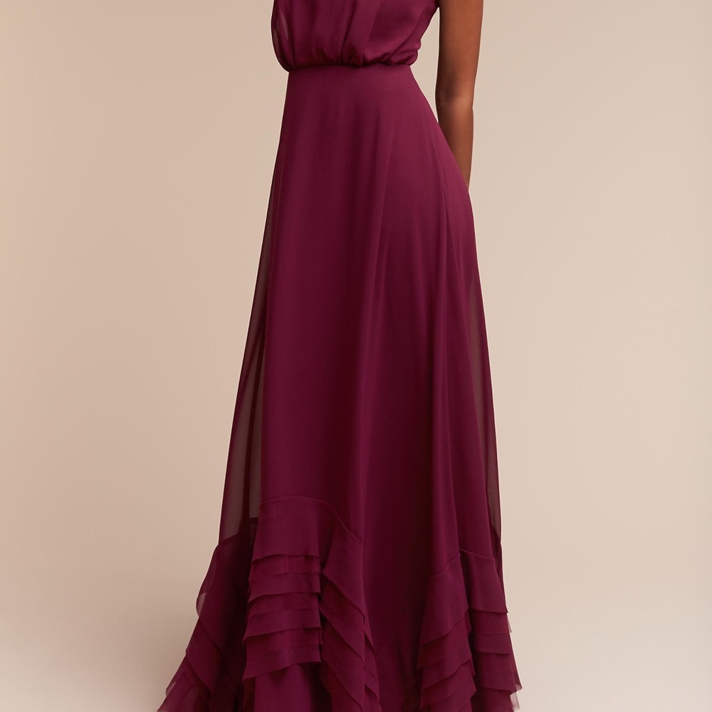 BHLDN Dove dress by Watters size 6 black cherry Anthropologie bridesmaid dress