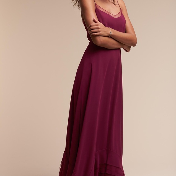 BHLDN Dove dress by Watters size 6 black cherry Anthropologie bridesmaid dress - Picture 6 of 7