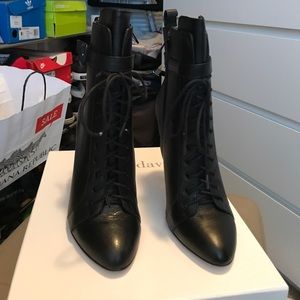 Black Lace up Booties