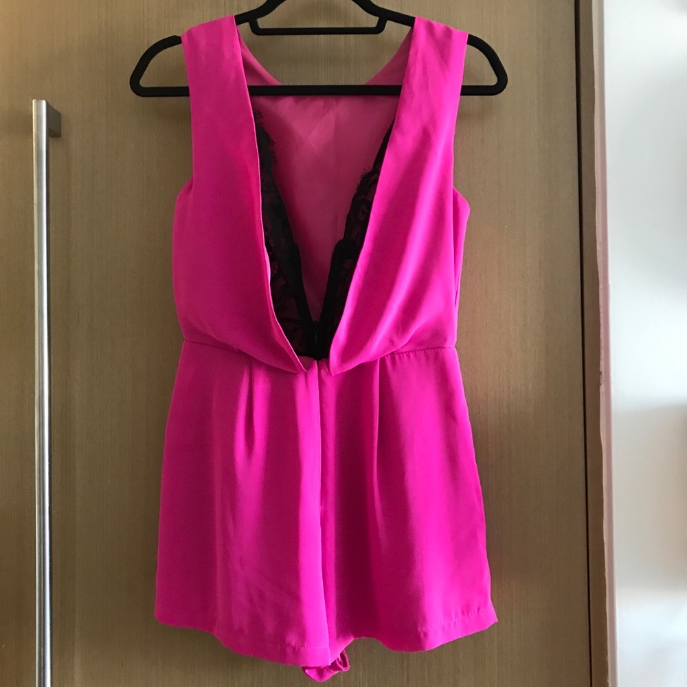 Hot pink romper