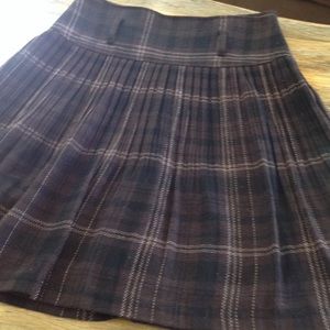 Zara  pleated wool blend skirt .