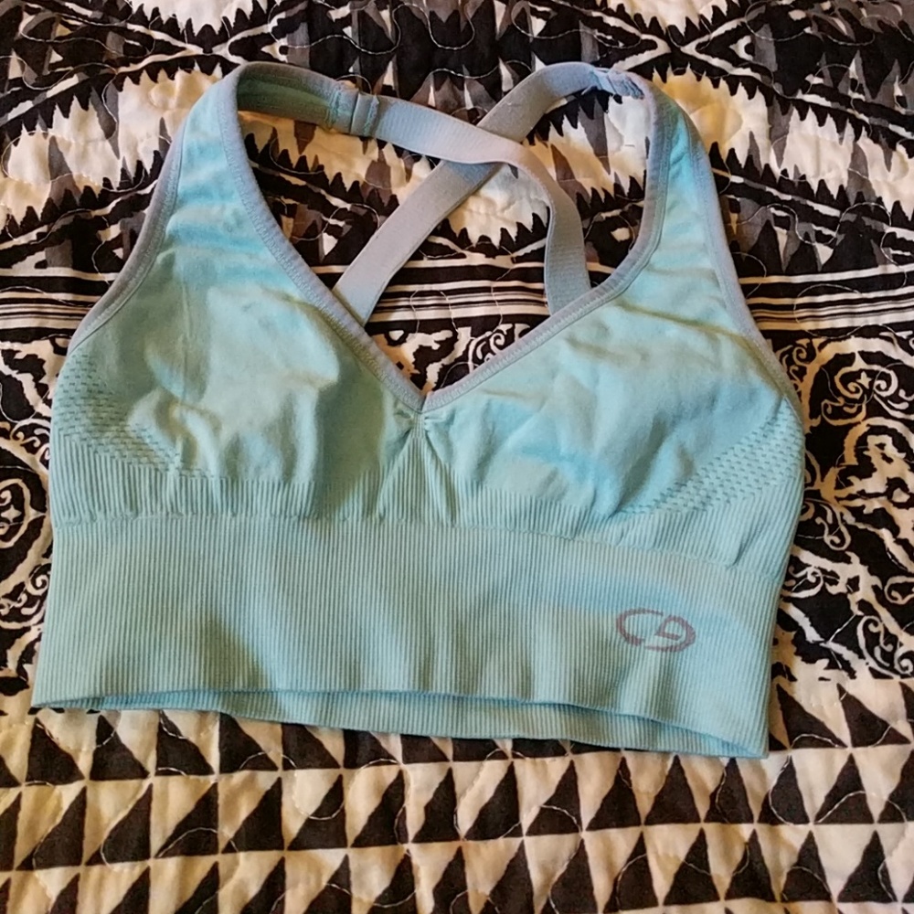 Light blue Champion sports bra