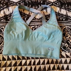 Light blue Champion sports bra