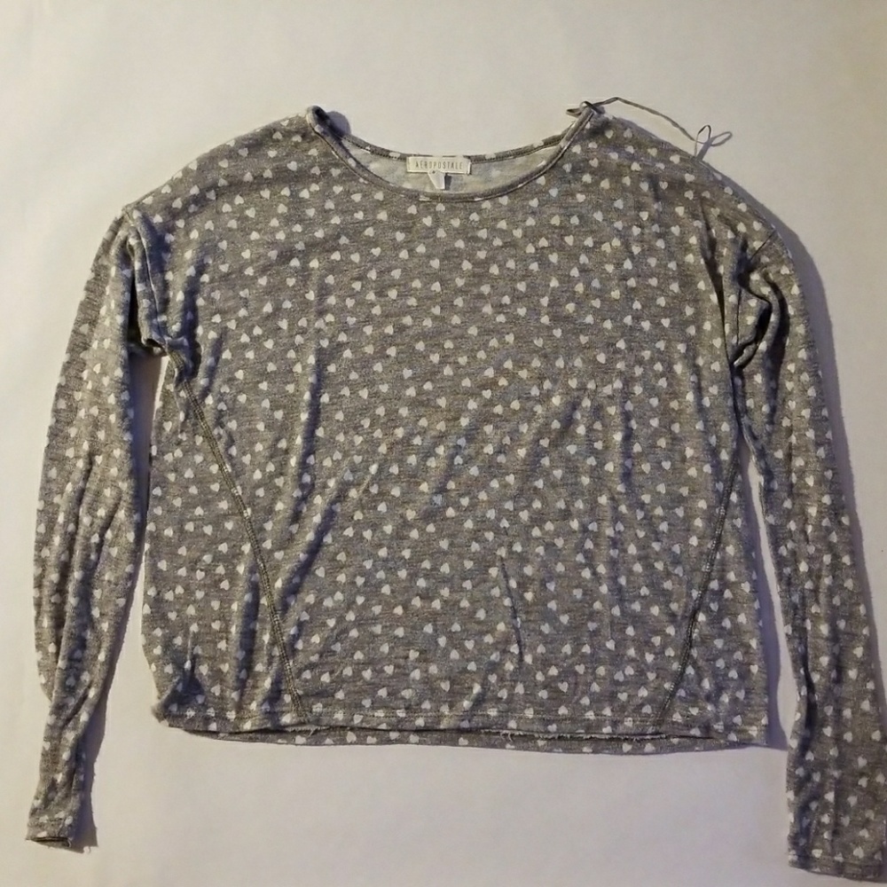 Grey Hearts AEROPOSTALE Long Sleeve
